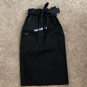 Black paper bag skirt. Still has tags